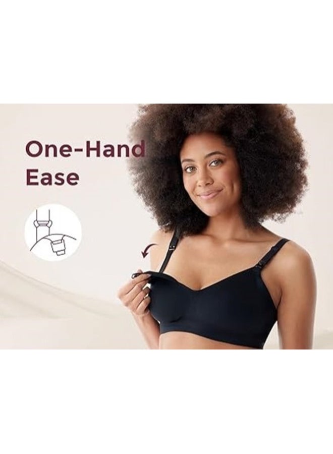 مام كوزي حمالة صدر ناعمة للغاية وواسعة النطاق للرضاعة الطبيعية للأمومة - YN21 - أسود متوسط - Image 5