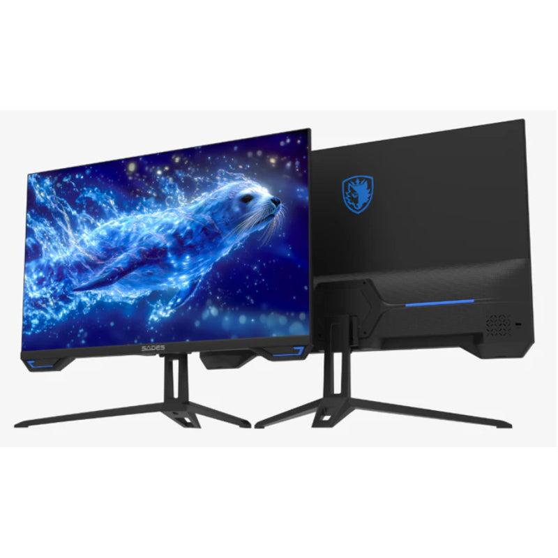 SADES SL-Sealion-24 PLUS 24-Inch FHD IPS Gaming Monitor, 165Hz, 1ms MPRT, Adaptive Sync, HDR, HDMI 2.1, DisplayPort 1.4, Built-in Speakers - Black