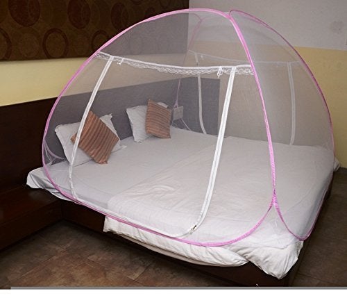 BACKBONE Mosquito Net - Foldable, King Size Double Bed with Saviours - (Blue) - Image 4