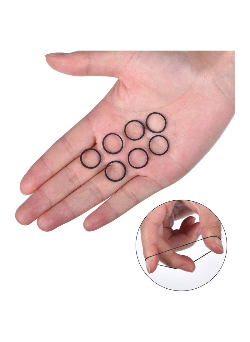 ECVV Pack of 1000 Mini Rubber Bands Soft Elastic Bands for Kids Hair, Braids Hair, Wedding Hairstyle and More (Black)  - Image 3