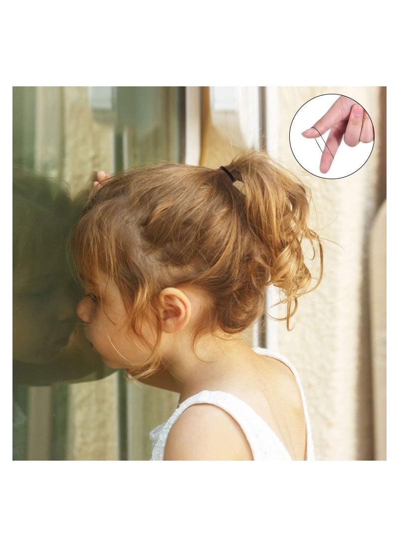 ECVV Pack of 1000 Mini Rubber Bands Soft Elastic Bands for Kids Hair, Braids Hair, Wedding Hairstyle and More (Black)  - Image 5