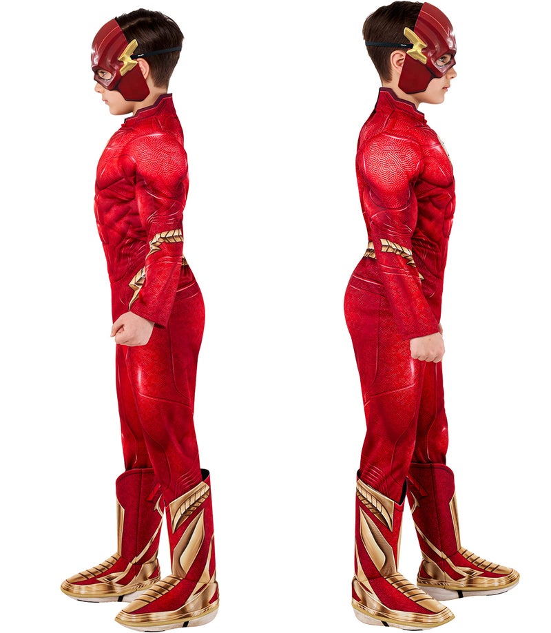 Rubies Boys DC The Flash Movie Deluxe Costume Jumpsuit and Mask - Image 3