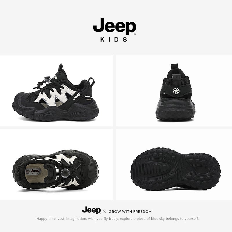 Jeep Kidsren'S Shoes Boys' Shoes Summer Slip-On Hiking Shoes Mesh Running Shoes Kidsren'S Sports Shoes - Image 4