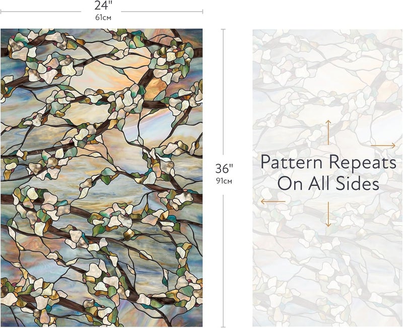 Artscape Sunset | Privacy Window Film with Vibrant Colored Pattern | Non-Adhesive & UV Protection | Easy to Apply & Removable | 24 x 36 Inches | Made in USA - Image 3