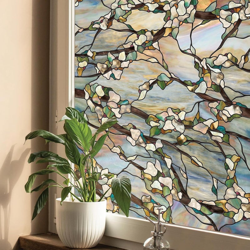 Artscape Sunset | Privacy Window Film with Vibrant Colored Pattern | Non-Adhesive & UV Protection | Easy to Apply & Removable | 24 x 36 Inches | Made in USA - Image 2