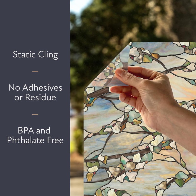 Artscape Sunset | Privacy Window Film with Vibrant Colored Pattern | Non-Adhesive & UV Protection | Easy to Apply & Removable | 24 x 36 Inches | Made in USA - Image 4