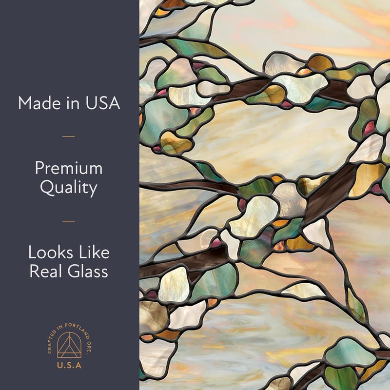 Artscape Sunset | Privacy Window Film with Vibrant Colored Pattern | Non-Adhesive & UV Protection | Easy to Apply & Removable | 24 x 36 Inches | Made in USA - Image 5