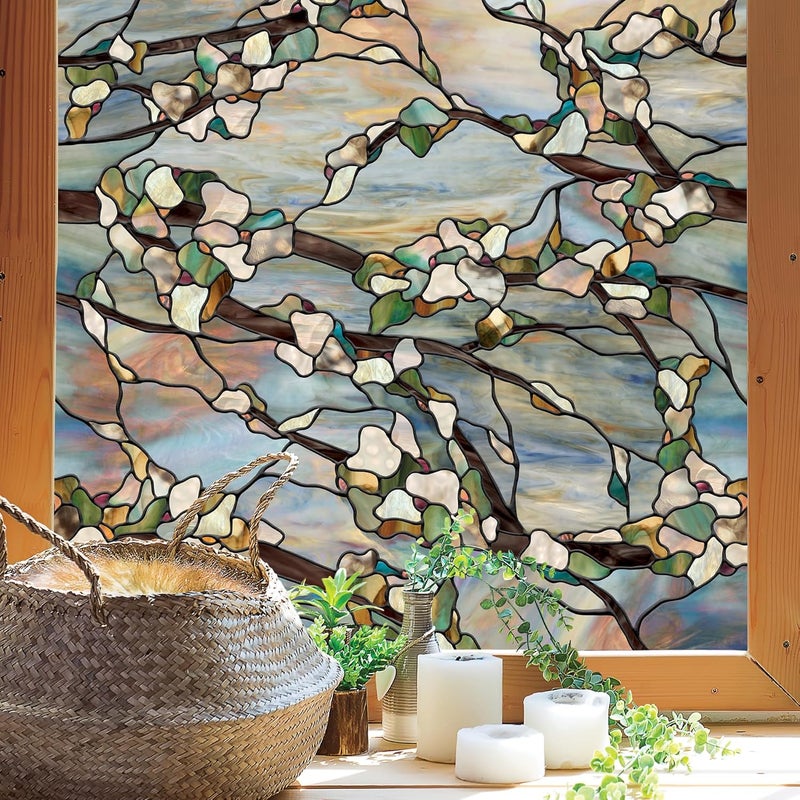 Artscape Sunset | Privacy Window Film with Vibrant Colored Pattern | Non-Adhesive & UV Protection | Easy to Apply & Removable | 24 x 36 Inches | Made in USA - Image 1