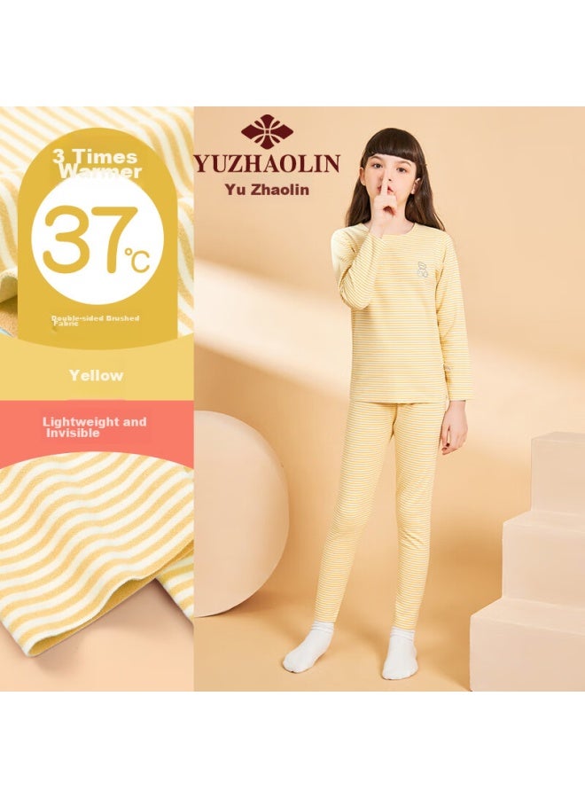 Yuzhaolin Children's Autumn Underwear Set, Boys' And Girls' Thermal Underwear For Fall And Winter, Seamless Base Layer Sleepwear For Toddlers And Older Children - Image 2