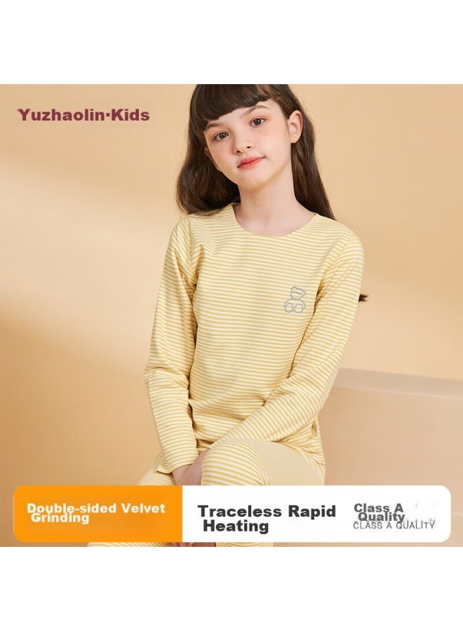 Yuzhaolin Children's Autumn Underwear Set, Boys' And Girls' Thermal Underwear For Fall And Winter, Seamless Base Layer Sleepwear For Toddlers And Older Children - Image 1