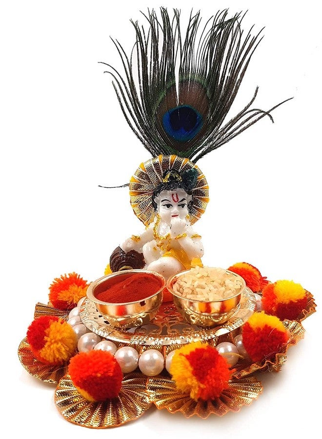 Natali Traders Rakhi for Brother with Gift - Cute Little Krishna, Roli Chawal Chopra & Designer Rakhi - Raksha Bandhan Gift - Image 5
