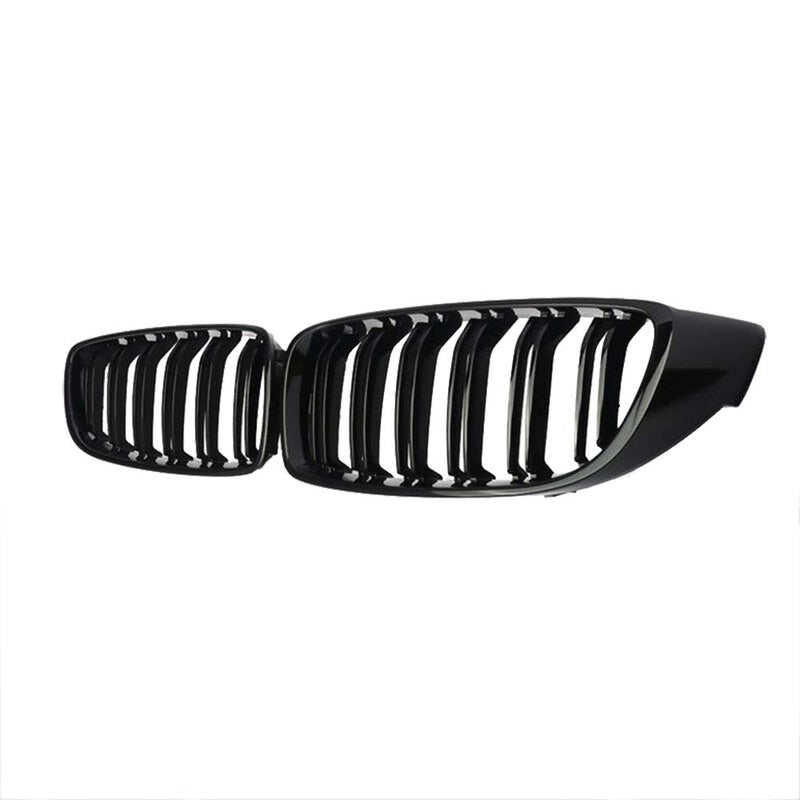 Generic GSRECY For F32 F33 F36 F80 F82 F83 4 Series Gloss Black Front Kidney Twin FIns Dual Slat Bumper Grille Grill  - Image 2