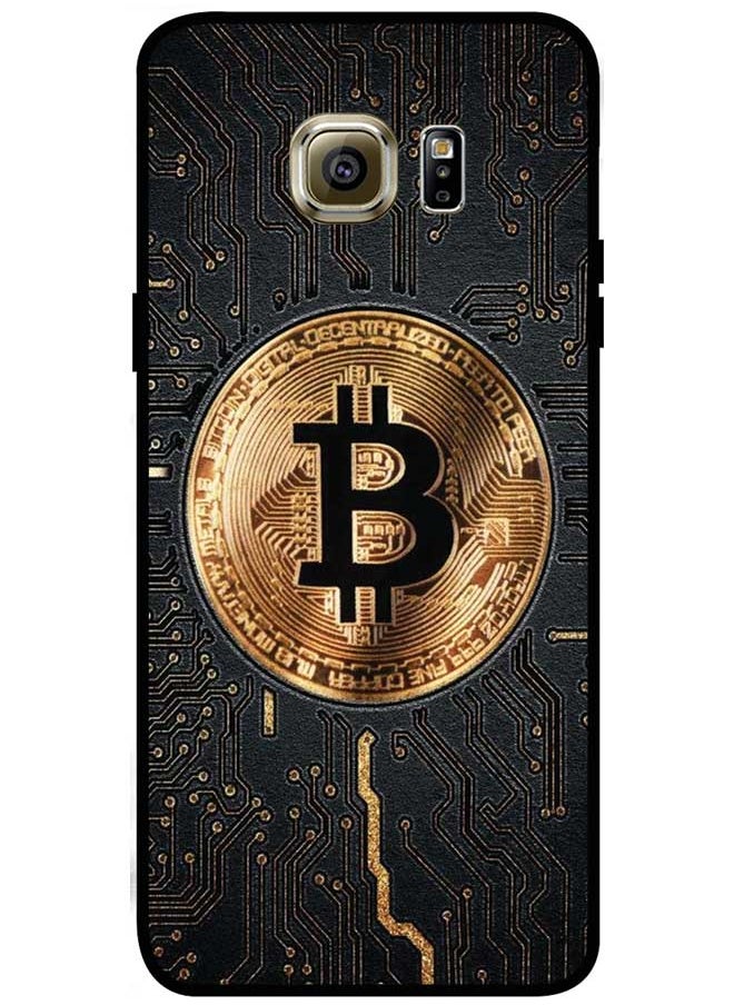 EYE CATCH - Protective Case Cover For Samsung Galaxy S6 Edge Smart Series Printed Protective Case Cover for Samsung Galaxy S6 Edge Bitcoin - Image 1