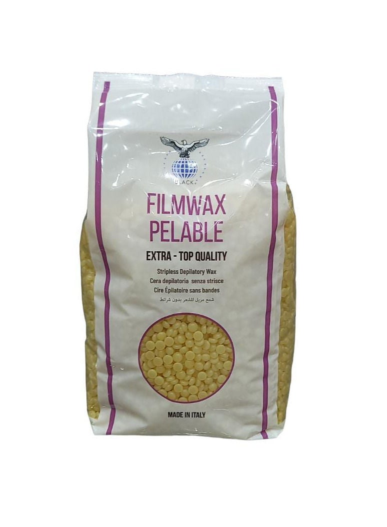 Black Fil Mwax Pelable Extra Top Quality Stripless Depilatory Wax Cera Depilatoria Senza Strisce Cire Epilatoire Sans Bandes 1000 ml - Image 1