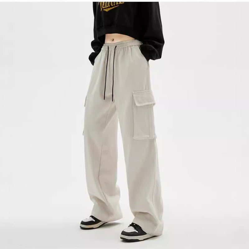 Workwear Casual Pants Men'S And Women'S Trendy Brand Loose Straight American Solid Color Simple All-Match Wide Leg Pants - Image 4