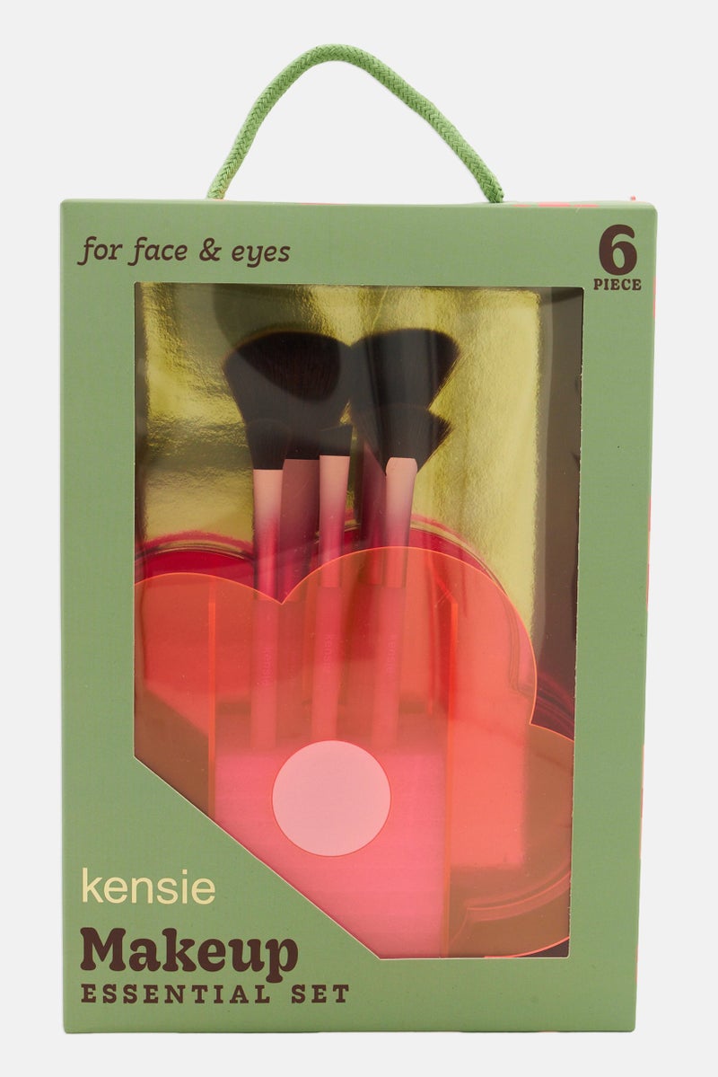 Kensie 6Pcs Makeup Essential Set, Pink  - Image 1