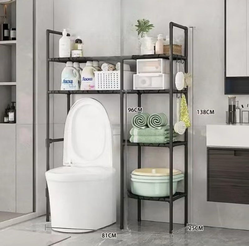 Over The Toilet Storage Shelf – 3 Tier Bathroom Organizer Rack - Image 3