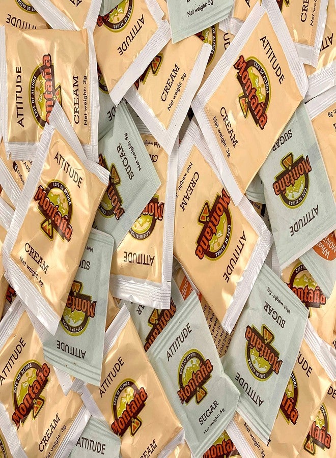 LAETAFOOD Single Serve Powdered Coffee Creamer Packets With Pure Cane White Sugar Packets, 150 Count - Image 1