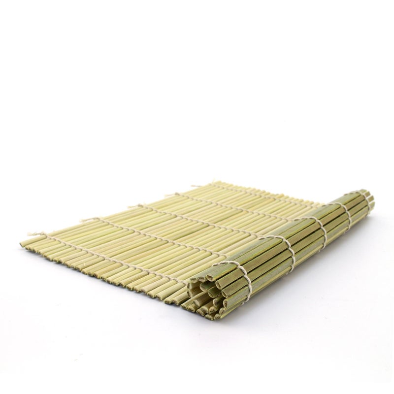 BambooMN 6x Green Bamboo Sushi Rolling Mat Set, Bulk Sushi Roller Mats 9.5", All Natural Bamboo - Image 4