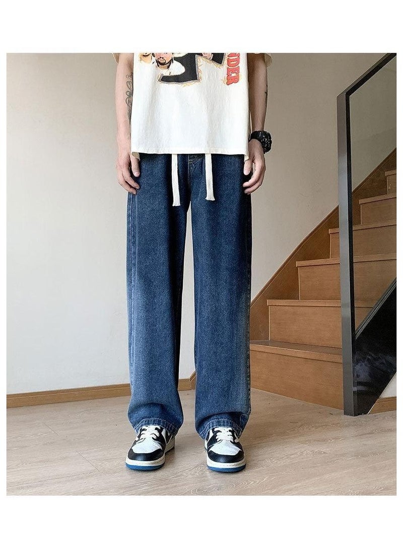 Fashionable Men's Loose Straight Leg Jeans, Wide Leg Casual Pants  - Image 2