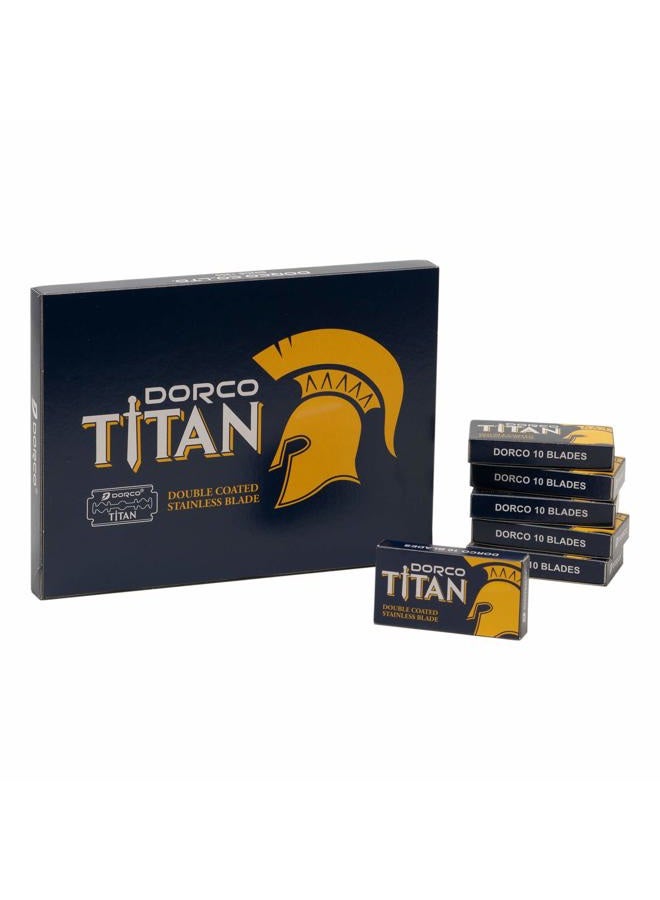 DORCO Titan 100 Double Edge Razor Blades, BLUE