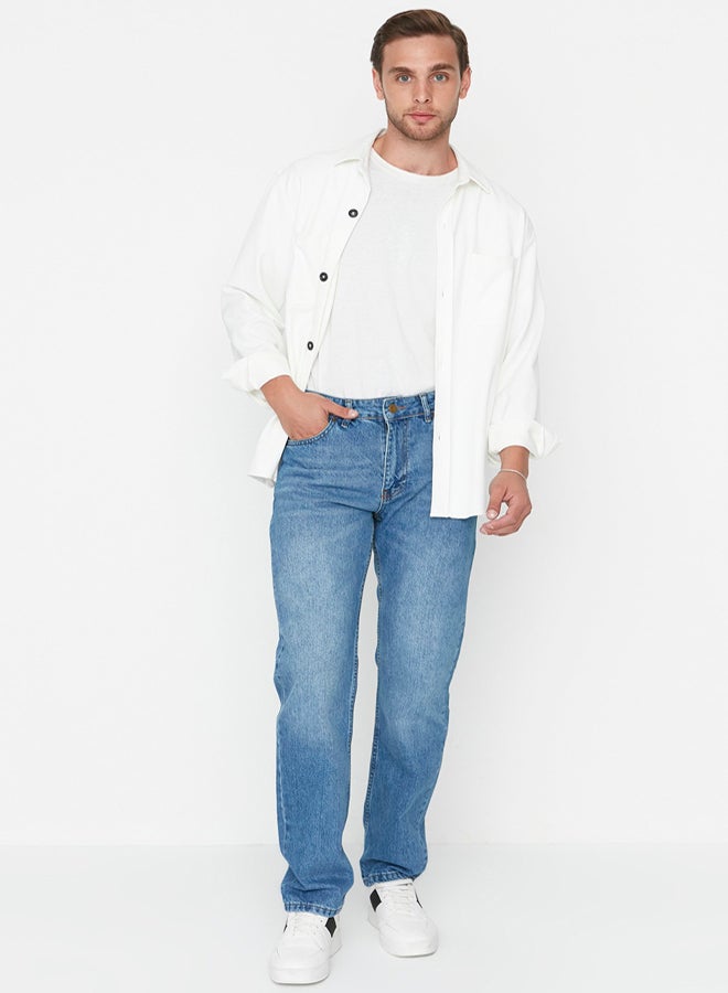 trendyol Blue Straight Fit Jeans TMNAW23JE00011 - Image 5