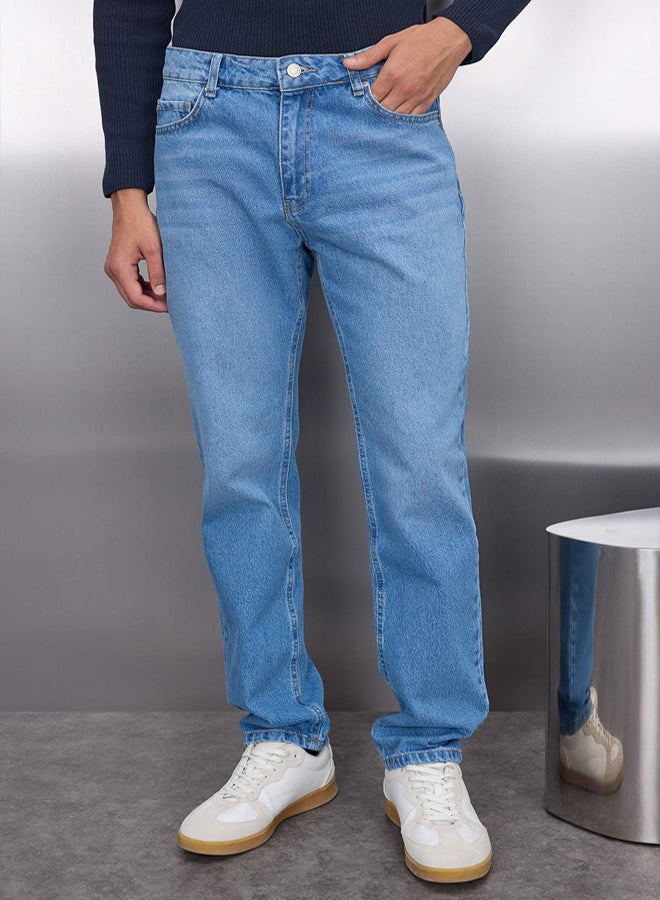 trendyol Blue Straight Fit Jeans TMNAW23JE00011 - Image 3