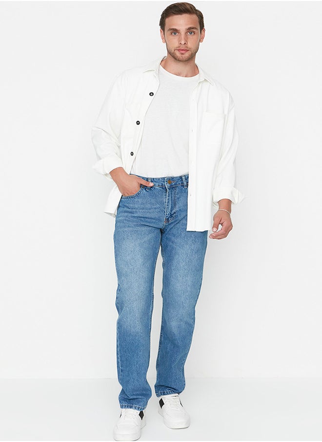 trendyol Blue Straight Fit Jeans TMNAW23JE00011  - Image 2