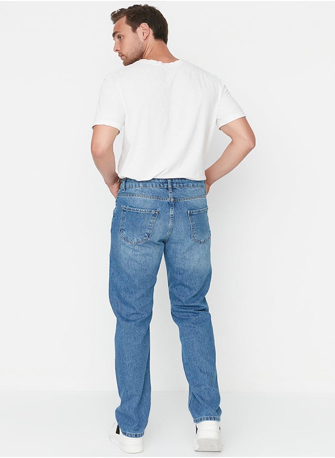 trendyol Blue Straight Fit Jeans TMNAW23JE00011  - Image 5