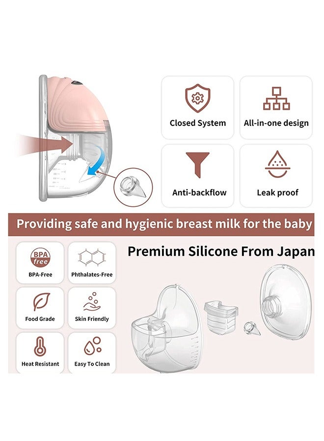 YOMYM Wearable  Portable Electric Pump With 3 Modes, 12 Suction Low Noise, 24 MM, 180 ML - Image 4