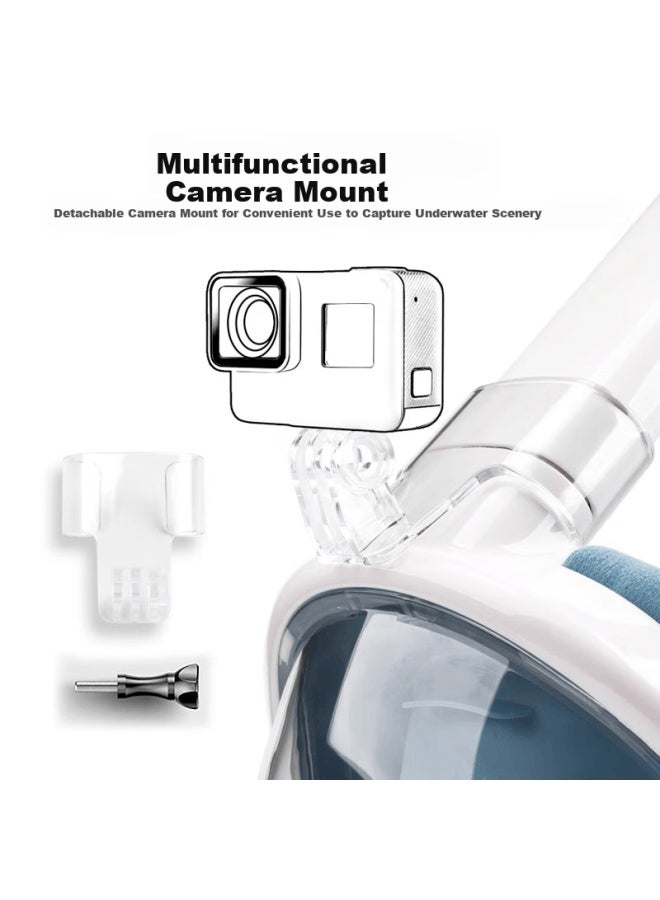 Copozz Snorkeling Gear Mask Set Full Face Dry Snorkel Black White L/xl - Image 3