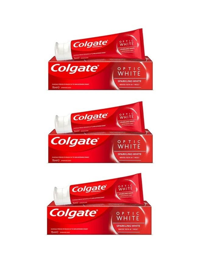 Colgate - 3 PIECES OF Optic White Sparkling White Toothpaste - Image 1