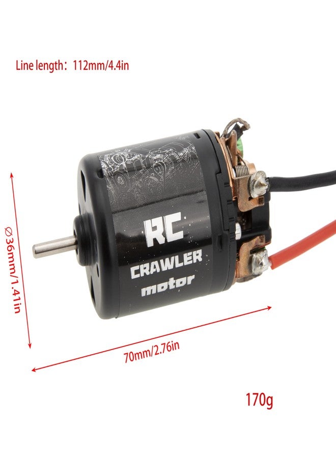 MEUS Racing 540 Brushed Motor 20T Motor for 1/10 Axial SCX10 SCX10 Pro Capra 1.9 UTB Traxxas TRX4 RC Cralwer Car (20T) - Image 3