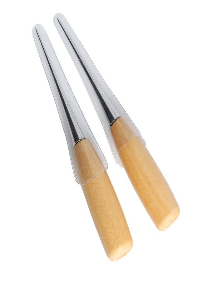 Co-link 2PCS Alloy Steel Wood Handle Punching Tapered Awl Craft Cloth Scratch Awl Repair Tool for DIY Craft - Image 1