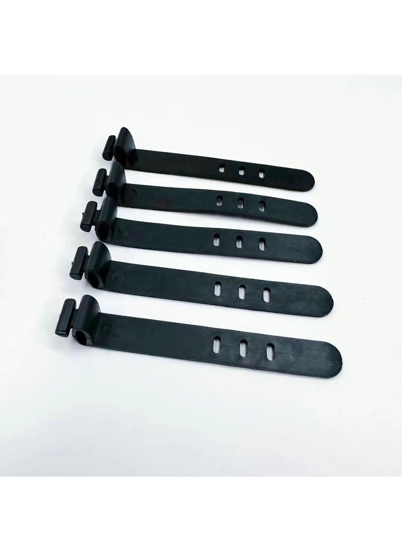 Generic Sleek Silicone Cable Organizer 7-8cm Earbud Cord Wrap 3 holes Black (80mm) 
