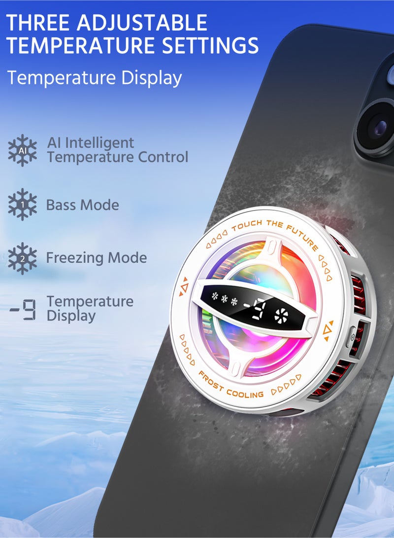 مبرد الهاتف المغناطيسي ، مروحة تبريد الهاتف المحمولة ، تبريد لعبة مبرد أشباه الموصلات - Image 2