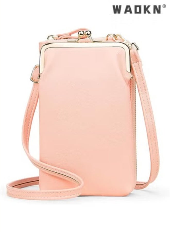 WAOKN Women's Crossbody Phone Purse, Compact & Portable Mobile Phone & Money Wallet Handbag, Featuring Dual-layer Zippers, Adjustable & Detachable Strap, Multiple Card Slots, A Must-have for Fashionable Outings  - Image 5