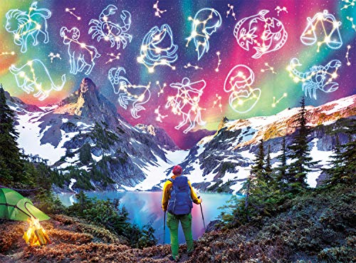 Buffalo Games - Zodiac Mountain - Glow in The Dark - 1000 Piece Jigsaw Puzzle for Adults Challenging Puzzle Perfect for Game Nights - Finished Size is 26.75 x 19.75 - Image 1