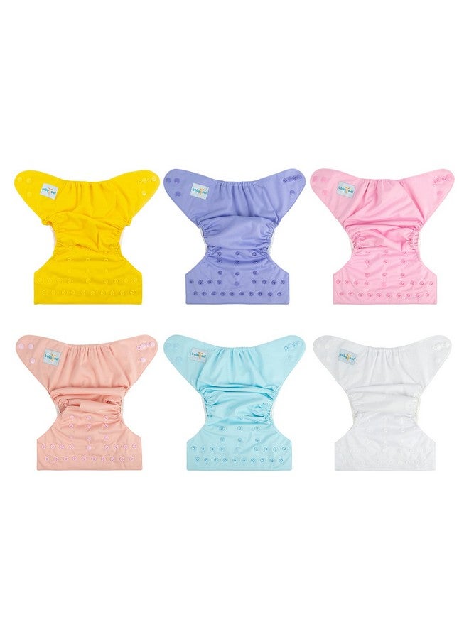 بيبي جول أغطية حفاضات قماشية من بيبي جول، عبوة من 6 قطع مع حقيبة مبللة للحفاضات المجهزة والحفاضات القابلة للطي مع فتحات مزدوجة، قابلة للتعديل وإعادة الاستخدام للفتيات الصغيرات 6DCF07 - Image 4