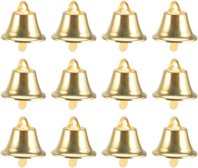 TINKSKY 24pcs 45mm Jingle Bell Christms Ornaments Door Christmas Tree Hanging Decoration Pendants for Christmas Home Holiday Party Decor Wedding Favors Golden - Image 1