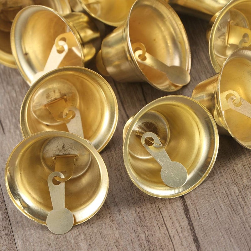 TINKSKY 24pcs 45mm Jingle Bell Christms Ornaments Door Christmas Tree Hanging Decoration Pendants for Christmas Home Holiday Party Decor Wedding Favors Golden - Image 4