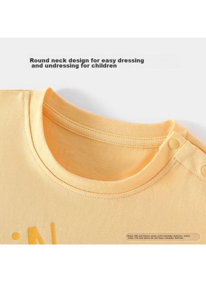 Yuzhaolin Children's Short-sleeve Set, Boys' Summer Outfit, Pure Cotton Cartoon Design, For Young And Older Children, Clothing, Dinosaur Game Theme - Image 2