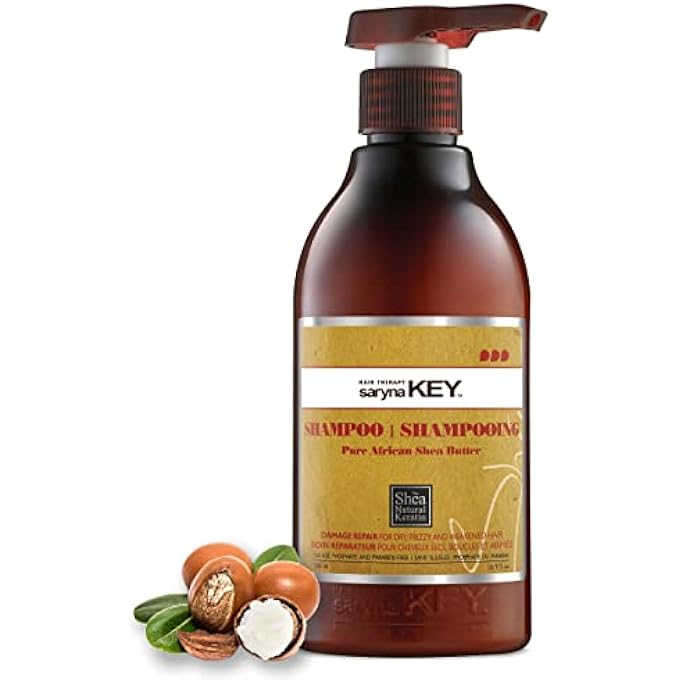 Saryna Key SHEA BUTTER MOISTURE TREATMENT SHAMPOO, SHEA HAIR SHAMPOO FOR DAMAGE REPAIR, NATURAL SHEA BUTTER MOISTURIZING SHAMPOO WITH PURE AFRICAN SHEA BUTTER - 500ML/ 16.9 FL.OZ - Image 2