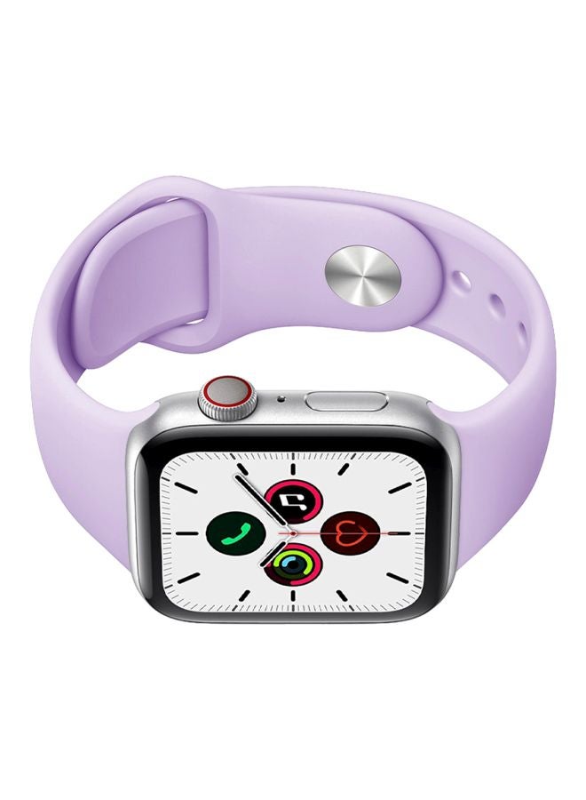 اليشمك سوار بديل للساعة الذكية أبل سيريس 5/4/3/2/1 بمقاس 42/44 مم ارجواني فاتح - Image 2