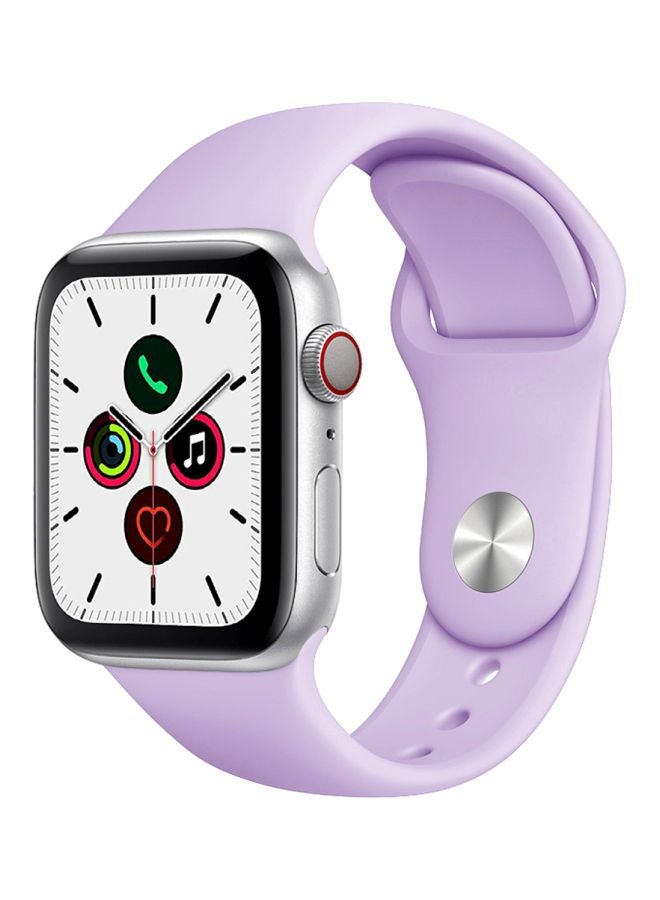 اليشمك سوار بديل للساعة الذكية أبل سيريس 5/4/3/2/1 بمقاس 42/44 مم ارجواني فاتح - Image 1