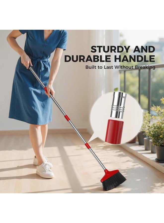 Nodirz Handy Broom, Indoor/Outdoor Brooms, Duty Kitchen Broom, for Home Garage Kitchen Office Courtyard Lobby Patio Lawn Concrete (1 Pack, Red) - Image 4