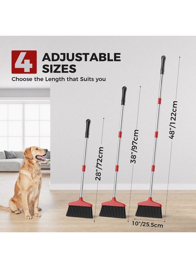Nodirz Handy Broom, Indoor/Outdoor Brooms, Duty Kitchen Broom, for Home Garage Kitchen Office Courtyard Lobby Patio Lawn Concrete (1 Pack, Red) - Image 2