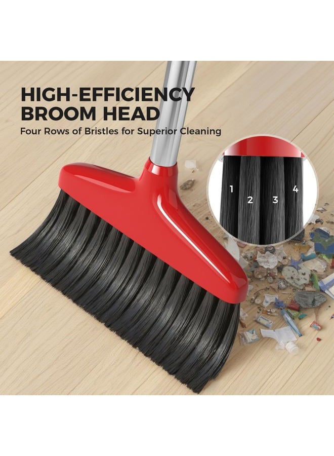 Nodirz Handy Broom, Indoor/Outdoor Brooms, Duty Kitchen Broom, for Home Garage Kitchen Office Courtyard Lobby Patio Lawn Concrete (1 Pack, Red) - Image 3