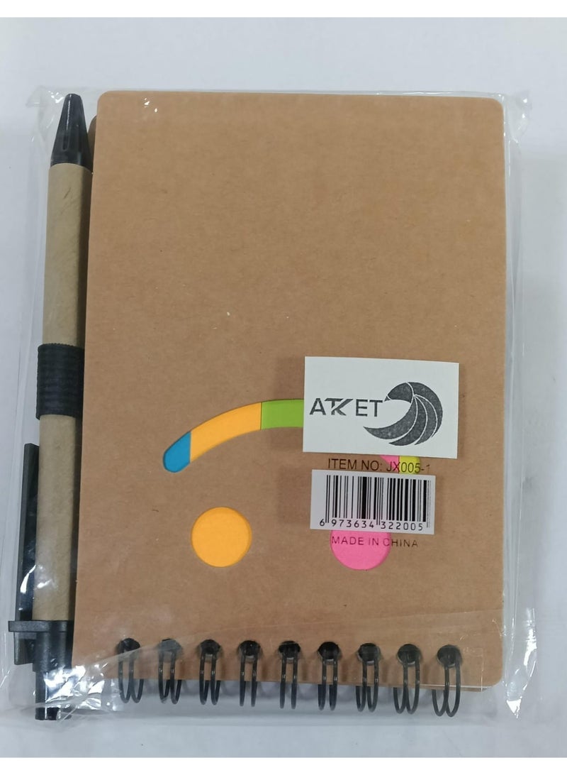 Atket Jx005-1 Note Pad with 5 index pad and yellow pad with pen - Image 1