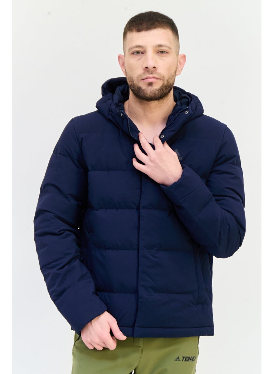 Adidas Men Sportswear Fit Long Sleeve Outdoor Jacket, Navy  - Image 1